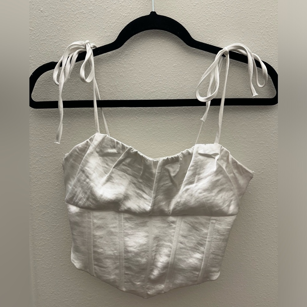 PacSun La Hearts Satin Corset Crop Top